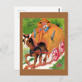 ヴィンテージ誕生日はがき ポストカード (正面/裏面)