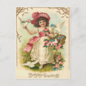 ヴィンテージ誕生日はがき ポストカード (正面)