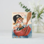 ヴィンテージ誕生日はがき ポストカード (スタンド正面)