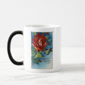 ヴィンテージ誕生日ウィッシュバラと鳥 モーフィングマグカップ (左)