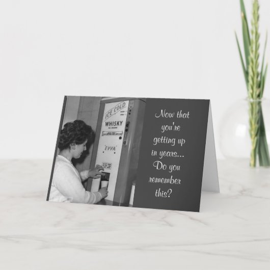 ヴィンテージ誕生日ウイスキーのディスペンサー カード (正面)