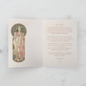 ヴィンテージ誕生日カードアルフォンスミュシャシャンパン カード (内部)