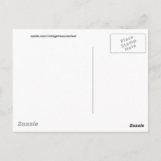 ヴィンテージ誕生日カード付き鳥類バラ ポストカード (裏面)