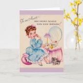 ヴィンテージ誕生日カード親愛叔母 カード (黄色い花)