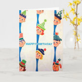 ヴィンテージ誕生日カード カード (黄色い花)