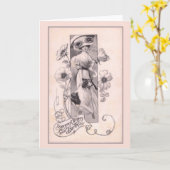 ヴィンテージ誕生日カード カード (黄色い花)