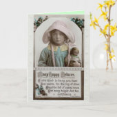 ヴィンテージ誕生日カード カード (黄色い花)