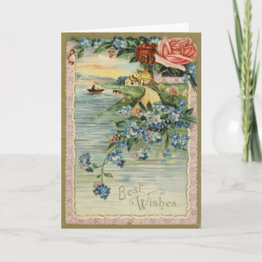 ヴィンテージ誕生日カード カード (正面)