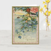 ヴィンテージ誕生日カード カード (黄色い花)