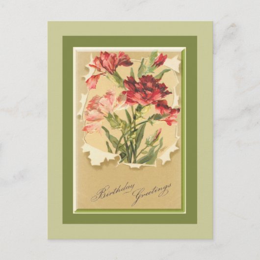 ヴィンテージ誕生日カード ポストカード (正面)