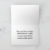 ヴィンテージ誕生日ガールとケーキ カード (内部)