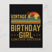 ヴィンテージ誕生日ガール限定版 ポストカード (正面)