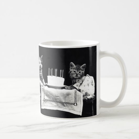 ヴィンテージ誕生日キャッツコーヒーマグ コーヒーマグカップ (右)