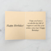 ヴィンテージ誕生日グリーティングと花束 カード (内部)