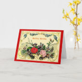 ヴィンテージ誕生日グリーティングカード カード (黄色い花)