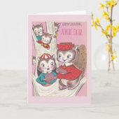 ヴィンテージ誕生日グリーティングカード カード (黄色い花)