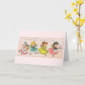 ヴィンテージ誕生日グリーティングカード カード (黄色い花)