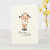 ヴィンテージ誕生日グリーティングカード カード (黄色い花)