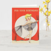 ヴィンテージ誕生日グリーティングカード カード (黄色い花)