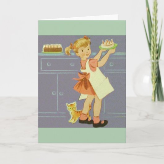 ヴィンテージ誕生日グリーティングカード カード (正面)