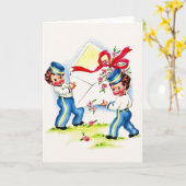 ヴィンテージ誕生日グリーティングカード カード (黄色い花)