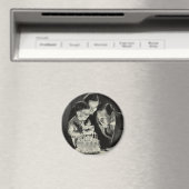 ヴィンテージ誕生日ケーキパパパーティー マグネット (インサイチュ (食洗機))