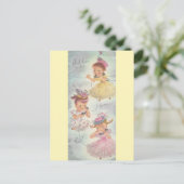 ヴィンテージ誕生日ゴシップ女子 ポストカード (スタンド正面)