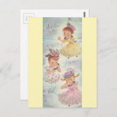 ヴィンテージ誕生日ゴシップ女子 ポストカード (正面/裏面)