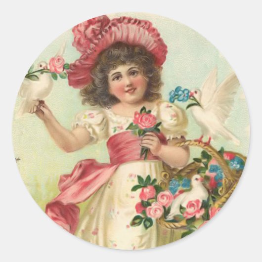 ヴィンテージ誕生日シール ラウンドシール (正面)