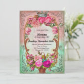 ヴィンテージ誕生日スタイル 招待状 (スタンド正面)