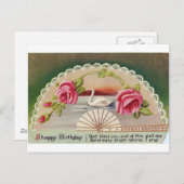 ヴィンテージ誕生日スワンハガキシスターより発送 ポストカード (正面/裏面)