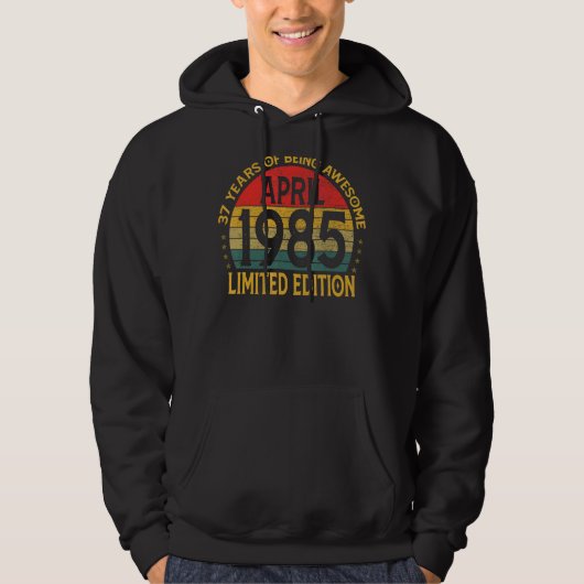 ヴィンテージ誕生日デコレーション1985年4月 パーカ (正面)
