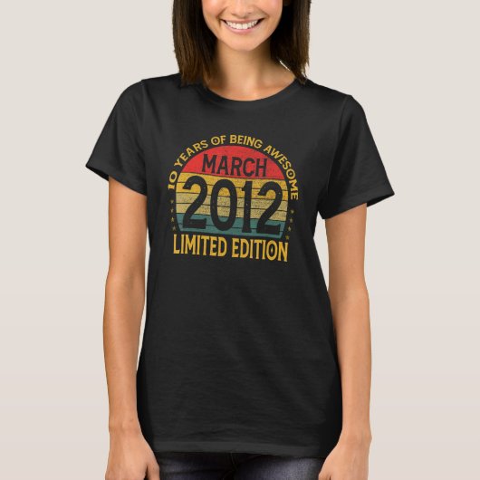 ヴィンテージ誕生日デコレーション2012年3月 Tシャツ (正面)