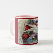 ヴィンテージ誕生日ドーブコーヒーマグ ツートーンマグカップ (正面左)