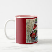 ヴィンテージ誕生日ドーブコーヒーマグ ツートーンマグカップ (左)