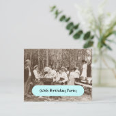 ヴィンテージ誕生日パーティーセピア屋外招待状 招待状 (スタンド正面)