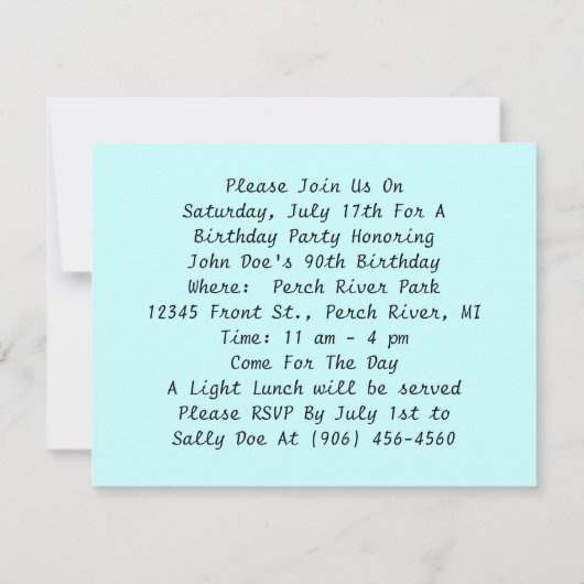 ヴィンテージ誕生日パーティーセピア屋外招待状 招待状 (裏面)