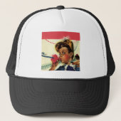 ヴィンテージ誕生日パーティー、ノイズメーカー付き女の子 キャップ (正面)