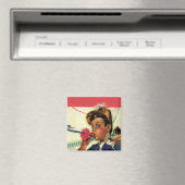 ヴィンテージ誕生日パーティー、ノイズメーカー付き女の子 マグネット (インサイチュ (食洗機))