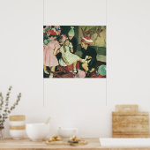 ヴィンテージ誕生日パーティー、ロバに尾をピン留めする ポスター (キッチン)