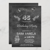 ヴィンテージ誕生日パーティー 招待状 (正面/裏面)