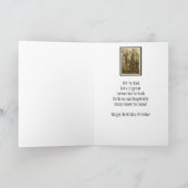 ヴィンテージ誕生日ブラザーおもしろい写真 カード (内部)