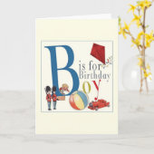 ヴィンテージ誕生日ボーイグリーティングカード カード (黄色い花)