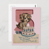 ヴィンテージ誕生日ポストカード ポストカード (正面/裏面)