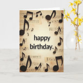 ヴィンテージ誕生日メモカード カード (黄色い花)