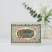 ヴィンテージ誕生日挨拶 ポストカード (スタンド正面)