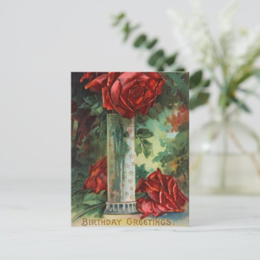 ヴィンテージ誕生日挨拶 ポストカード (スタンド正面)