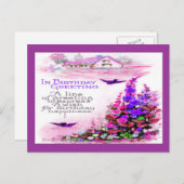 ヴィンテージ誕生日挨拶（花） ポストカード (正面/裏面)