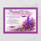 ヴィンテージ誕生日挨拶（花） ポストカード (正面)