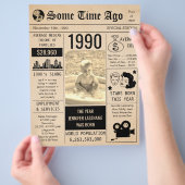 ヴィンテージ誕生日新聞1990フライヤー チラシ (手)